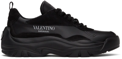 Valentino Garavani Black & White Gumboy Sneakers In Nero