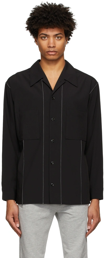 3.1 Phillip Lim Black Convertible Collar Shirt