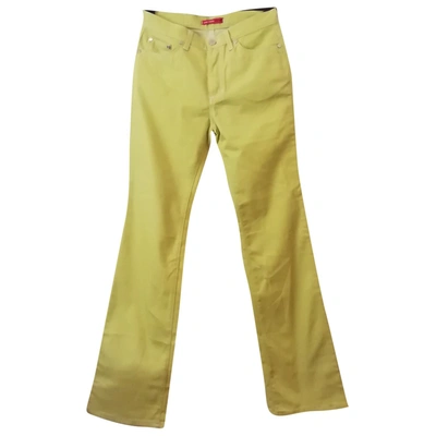 Pre-owned Mila Schön Concept Straight Jeans In Yellow