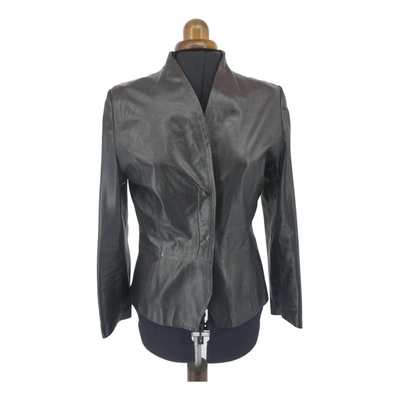 Pre-owned Cuplé Leather Jacket In Black