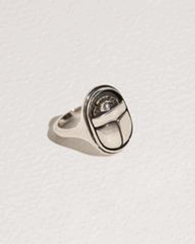 Pamela Love Scarab Signet Ring In Silver