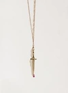 Fine Dagger Pendant In Gold/red/black