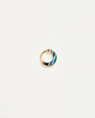 Pamela Love Piercing 6mm Inlay Clicker In Gold/green