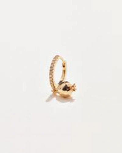 Pamela Love Piercing Pomegranate Pave Huggie In Gold