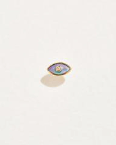 Pamela Love Piercing Eye Diamond Stud In Gold/green