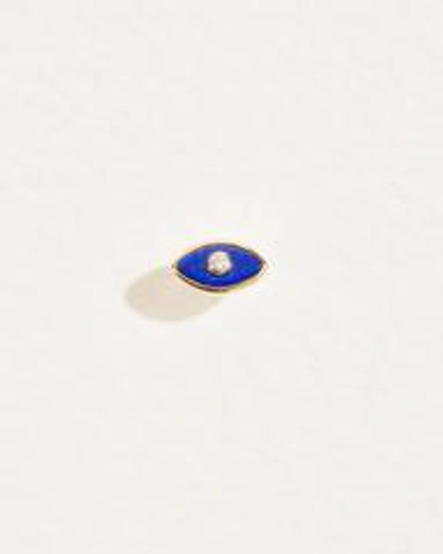 Pamela Love Piercing Eye Diamond Stud In Gold/blue