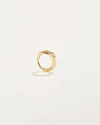 Pamela Love Piercing 6mm Floating Opal Huggie In Gold/blue