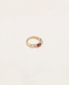 Pamela Love Piercing 8mm Multi Stone Huggie In Gold/red/blue