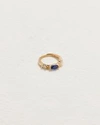 Pamela Love Piercing 8mm Multi Stone Huggie In Gold/blue
