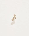 Pamela Love Piercing Bezel Set Crescent Stud In Gold