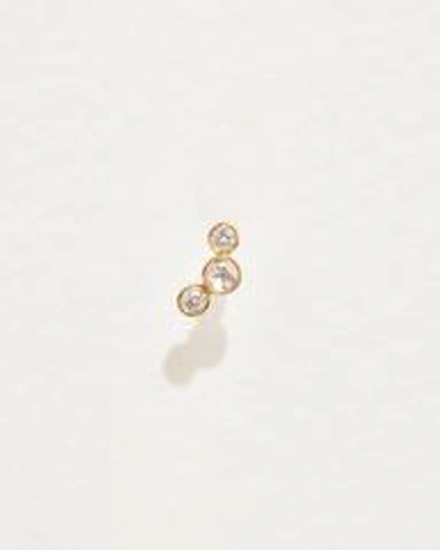 Pamela Love Piercing Bezel Set Crescent Stud In Gold
