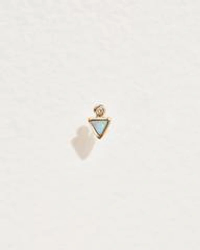 Pamela Love Piercing Triangle Dot Stud In Gold/blue