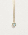 Demi Fine Inlay Heart Pendant In Gold/blue