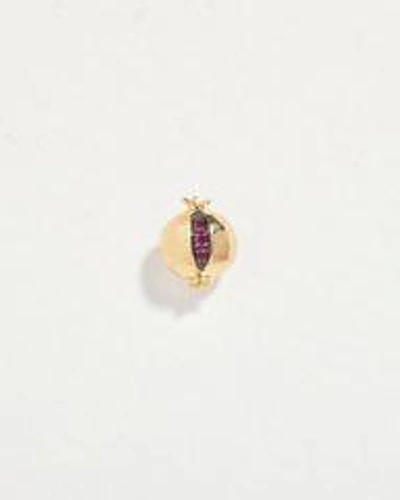 Pamela Love Piercing Ruby Hera Stud In Gold/red