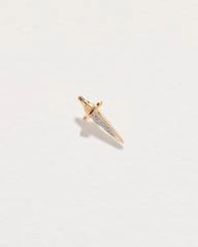 Pamela Love Piercing Dagger Pave Stud In Gold