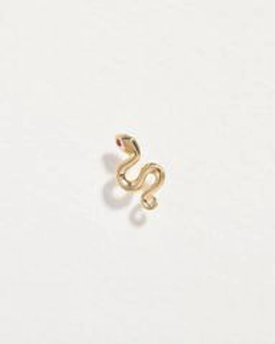 Pamela Love Piercing Serpent Ruby Stud In Gold/red