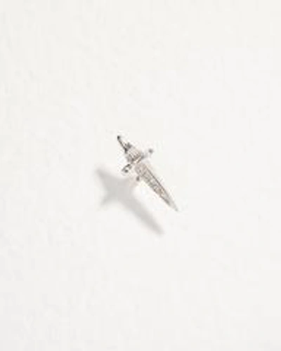 Pamela Love Piercing Dagger Pave Stud In Silver