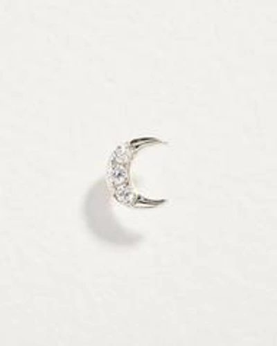 Pamela Love Piercing Celestial Moon Stud In Silver
