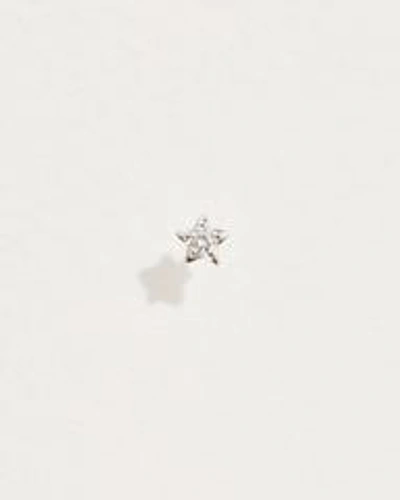 Pamela Love Piercing Midnight Star Stud In Silver