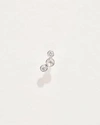 Pamela Love Piercing Bezel Set Crescent Stud In Silver