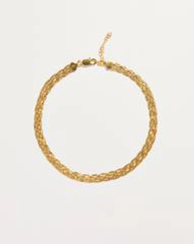 Pamela Love Braided Herringbone Thick Chain In Gold