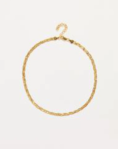 Pamela Love Braided Herringbone Thin Chain In Gold