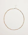 Fashion Twisted Tricolor Herringbone Chain 18" In Gold/silver