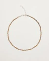 Fashion Twisted Tricolor Herringbone Chain 14" In Gold/silver