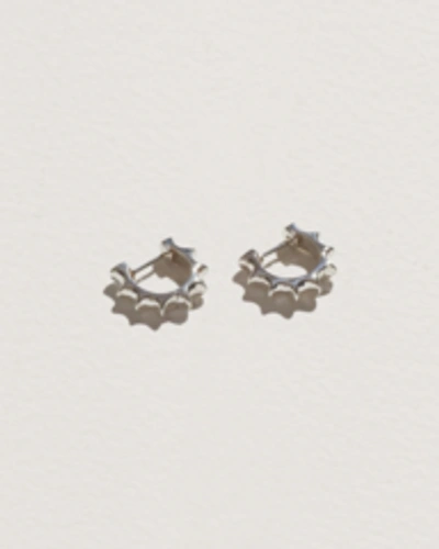 Pamela Love Sun Hoop Earrings In Silver