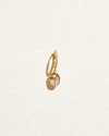 Piercing Inlay Scarab Huggie In Gold/blue