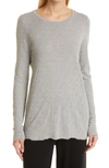 Atm Anthony Thomas Melillo Distressed Slub Cotton-jersey Top In Heather Grey