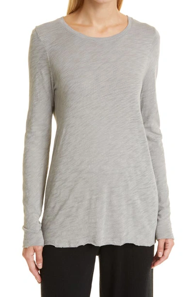 Atm Anthony Thomas Melillo Distressed Slub Cotton-jersey Top In Heather Grey