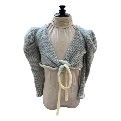 Pre-owned Maisoncléo Wool Cardigan In Silver