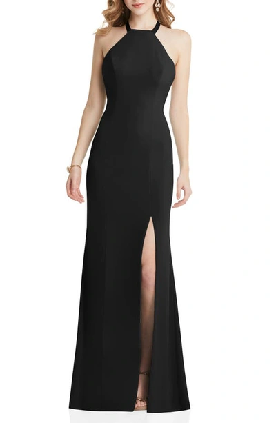 After Six High Neck Dress In Black