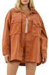 Grey Lab Corduroy Oversize Jacket In Rust