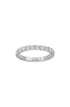 Swarovski Vittore  Crystal Round-cut Rhodium-plated Ring In Silver