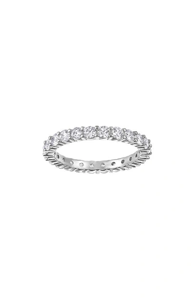 Swarovski Vittore  Crystal Round-cut Rhodium-plated Ring In Metal
