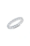 Crislu Cubic Zirconia Eternity Ring In Platinum