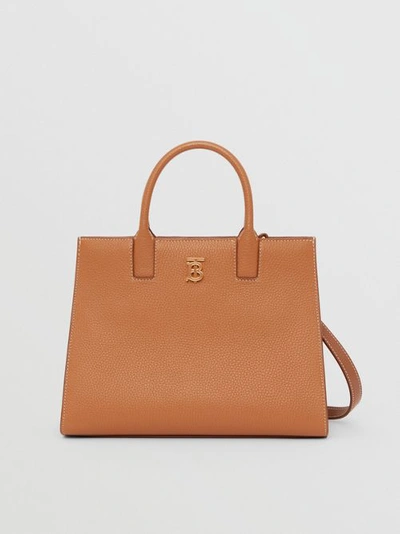 Burberry Grainy Leather Mini Frances Bag In Warm Russet Brown