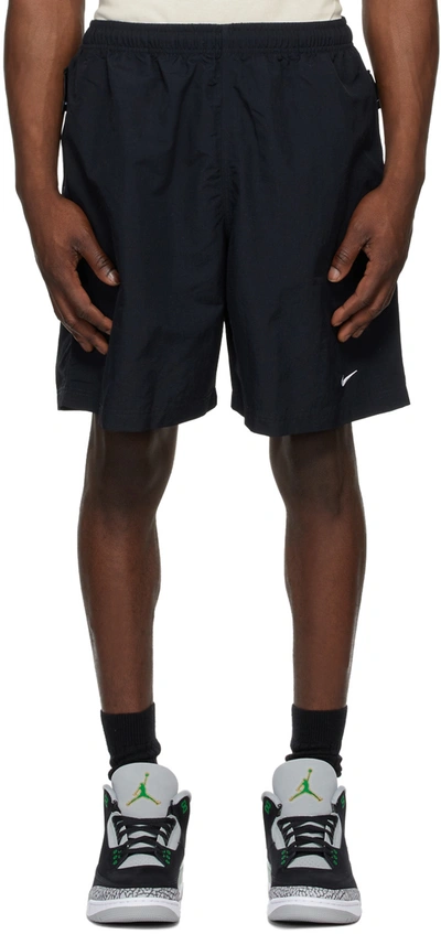 Nike Nrg Solo Swoosh Track Shorts In Black / White