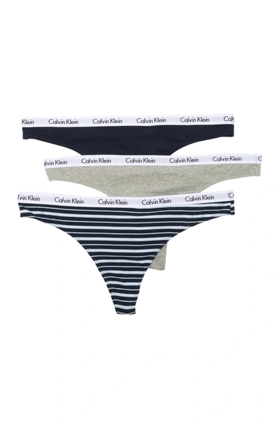 Calvin Klein Logo Assorted Thongs In Uc3 Esk/sl/gh