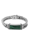 Samuel B. Silver 12.95 Ct. Tw. Malachite Bar Bracelet In Green