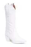 Jeffrey Campbell Floured Western Boot In White Combo