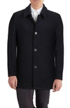 Cole Haan Signature Wool Blend Plush Car Coat In Navy