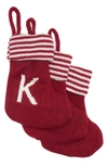 Nordstrom Rack Monogram Christmas Stocking In Red Chili Multi K