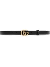 Gucci Black Toscano Leather Gg Belt