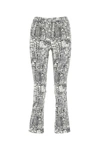 PT01 PT01 PRINTED FLARED CROPPED TROUSERS