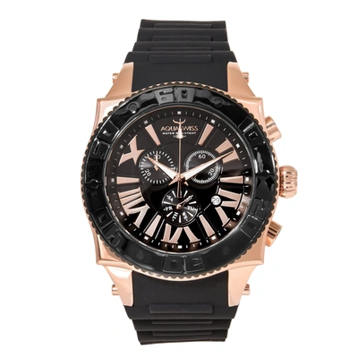 Aquaswiss Swissport Xg Watch In Black/rose Gold