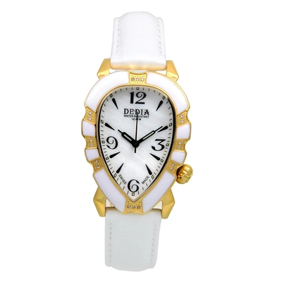 Aquaswiss Lily Tea Diamond Watch In White,gold