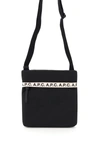 Apc Shoulder Bag With Logo In Noir (black)